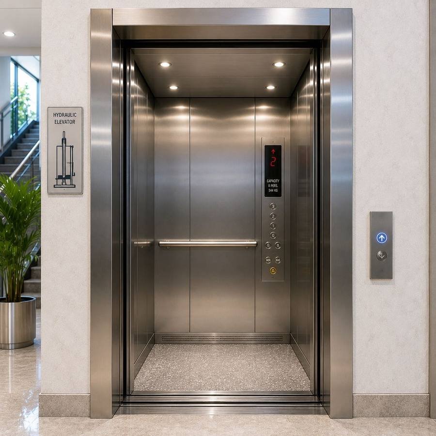 Elevator shaft and lifting mechanism